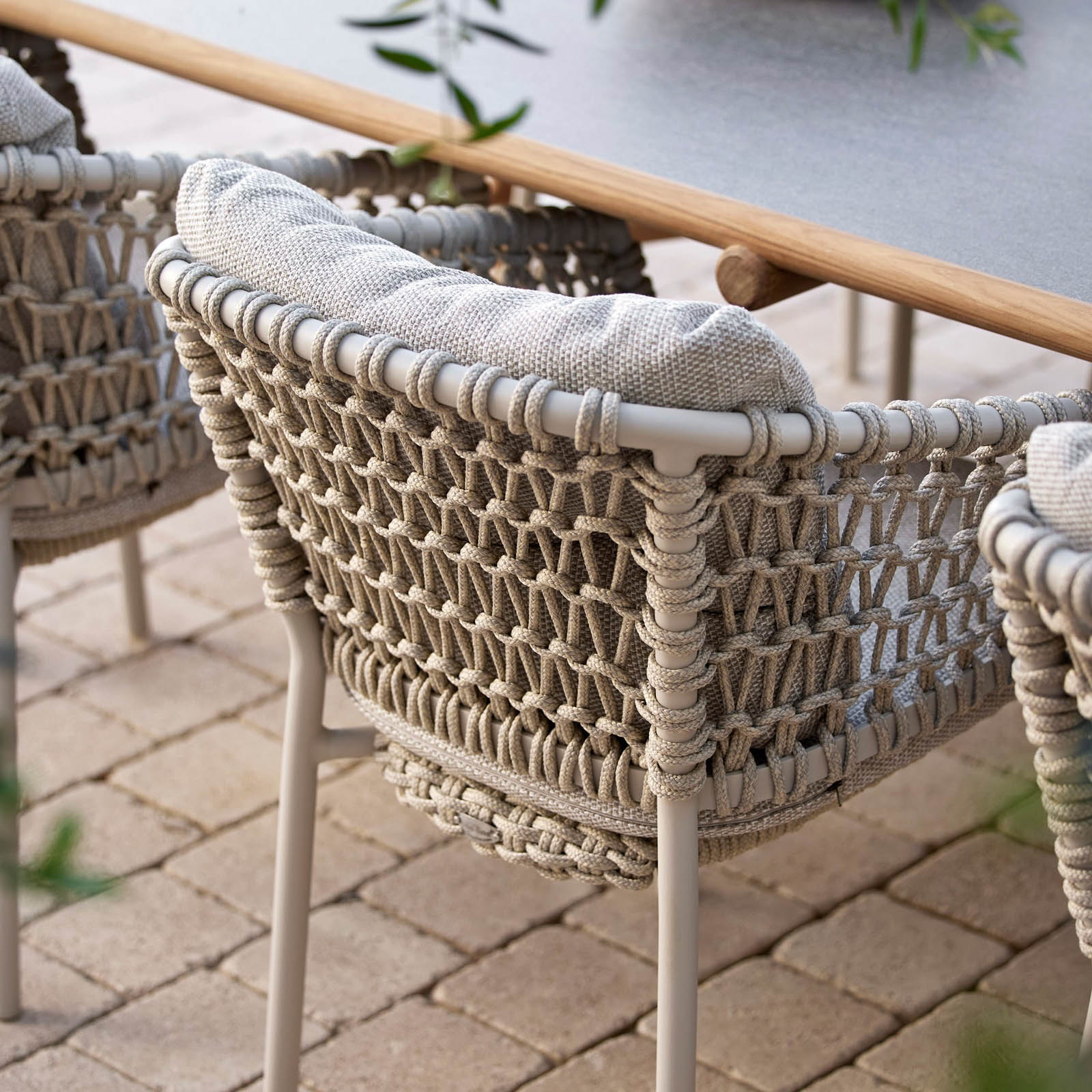 Basket Kissen für Sessel aus Cane-line Natté in Grey