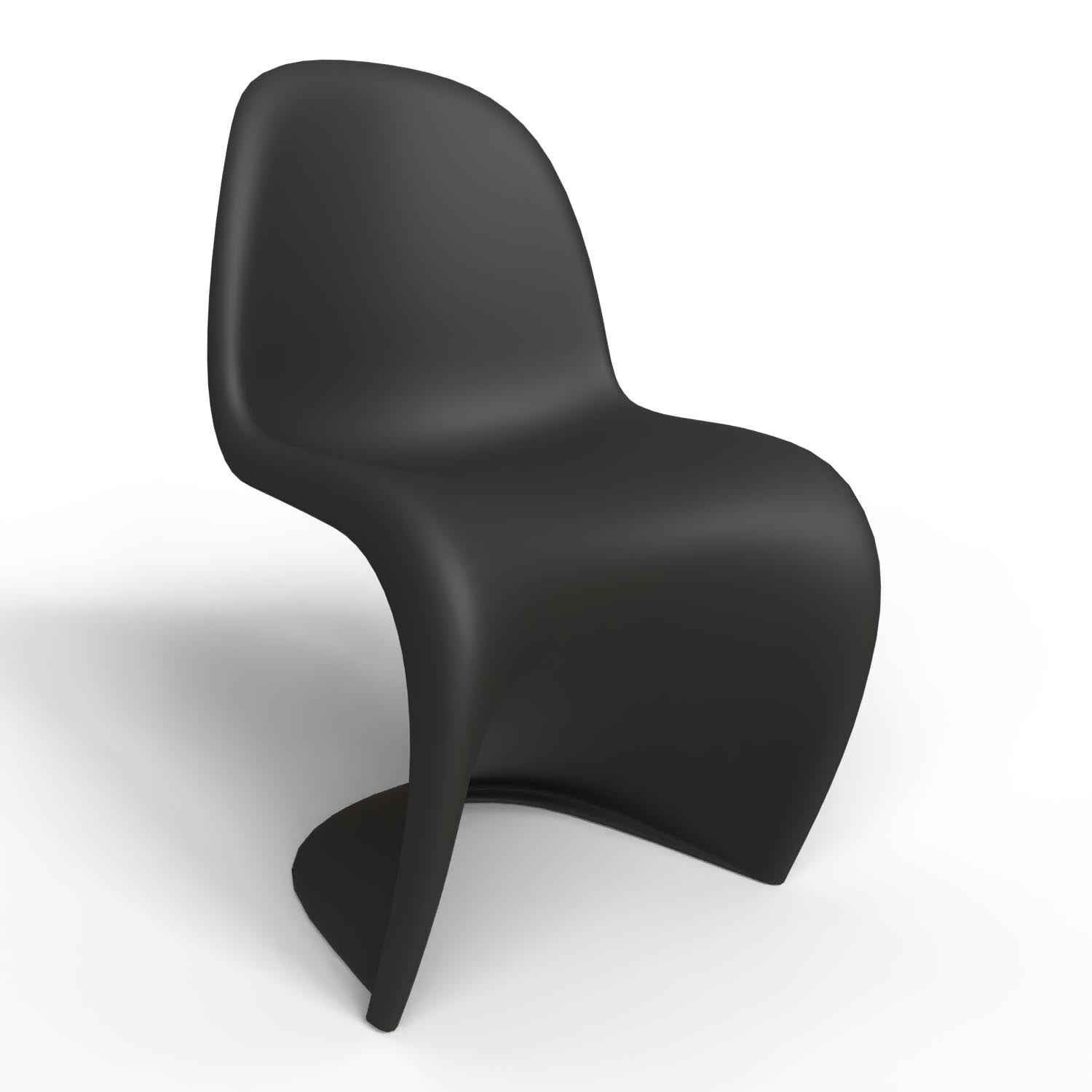 Stuhl PAN Panton Chair (neue Höhe) 44003500 Schwarz