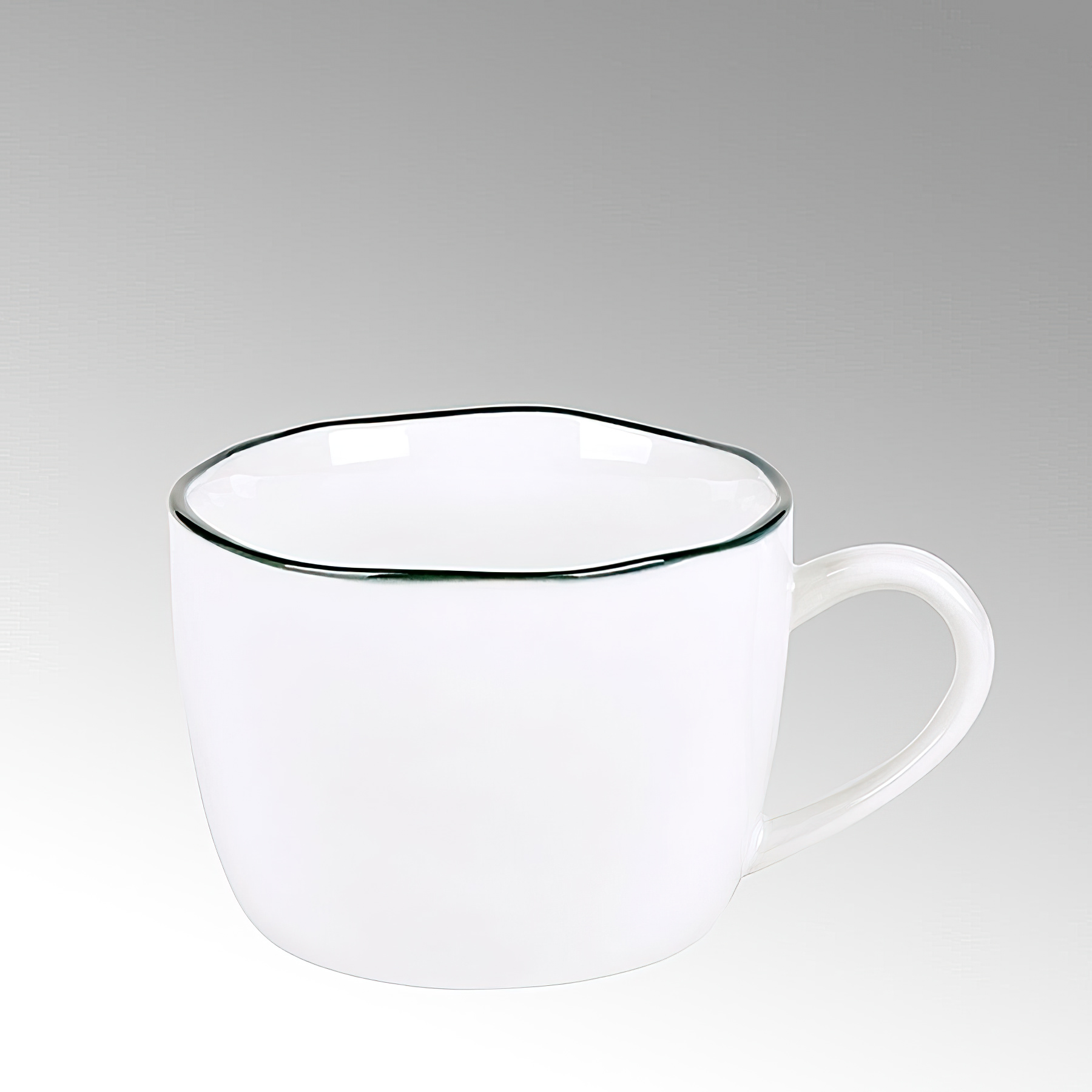 Kaffee-Teetasse Piana in Weiß / Basaltgrau - 21390