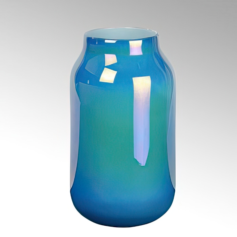 Vase klein Ferrata in Arctic blue/metallic - 17445