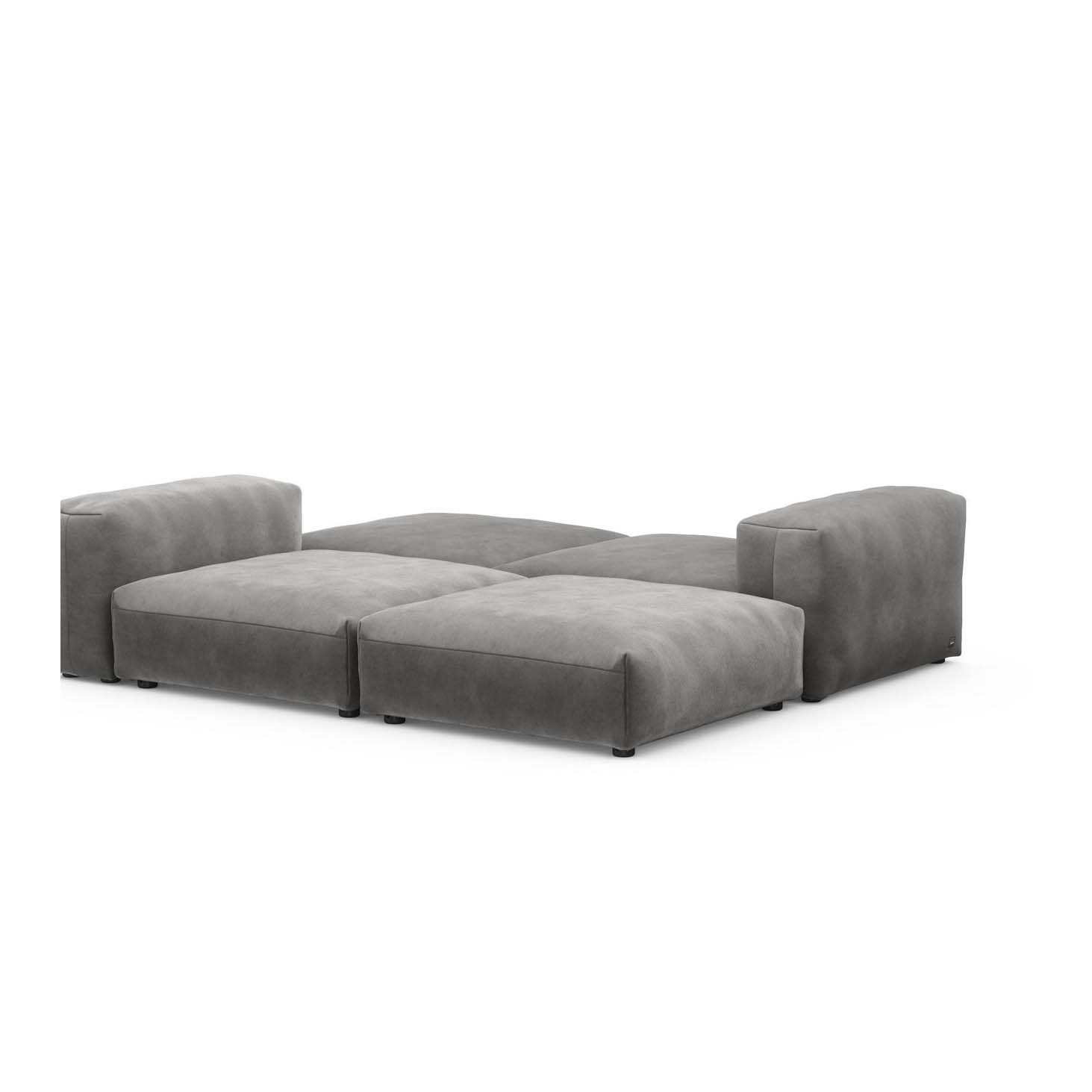 Sofa Loveseat L Velvet Dark Grey