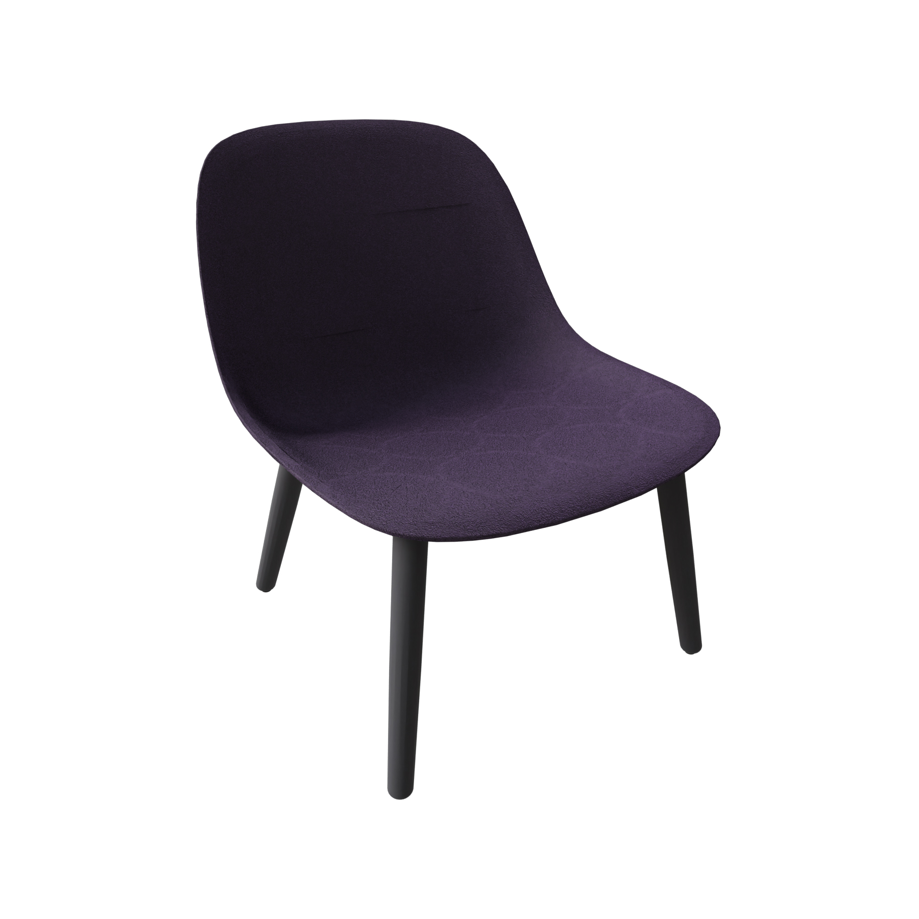 Fiber Lounge Chair / Wood Base 25517-BLCK_0091