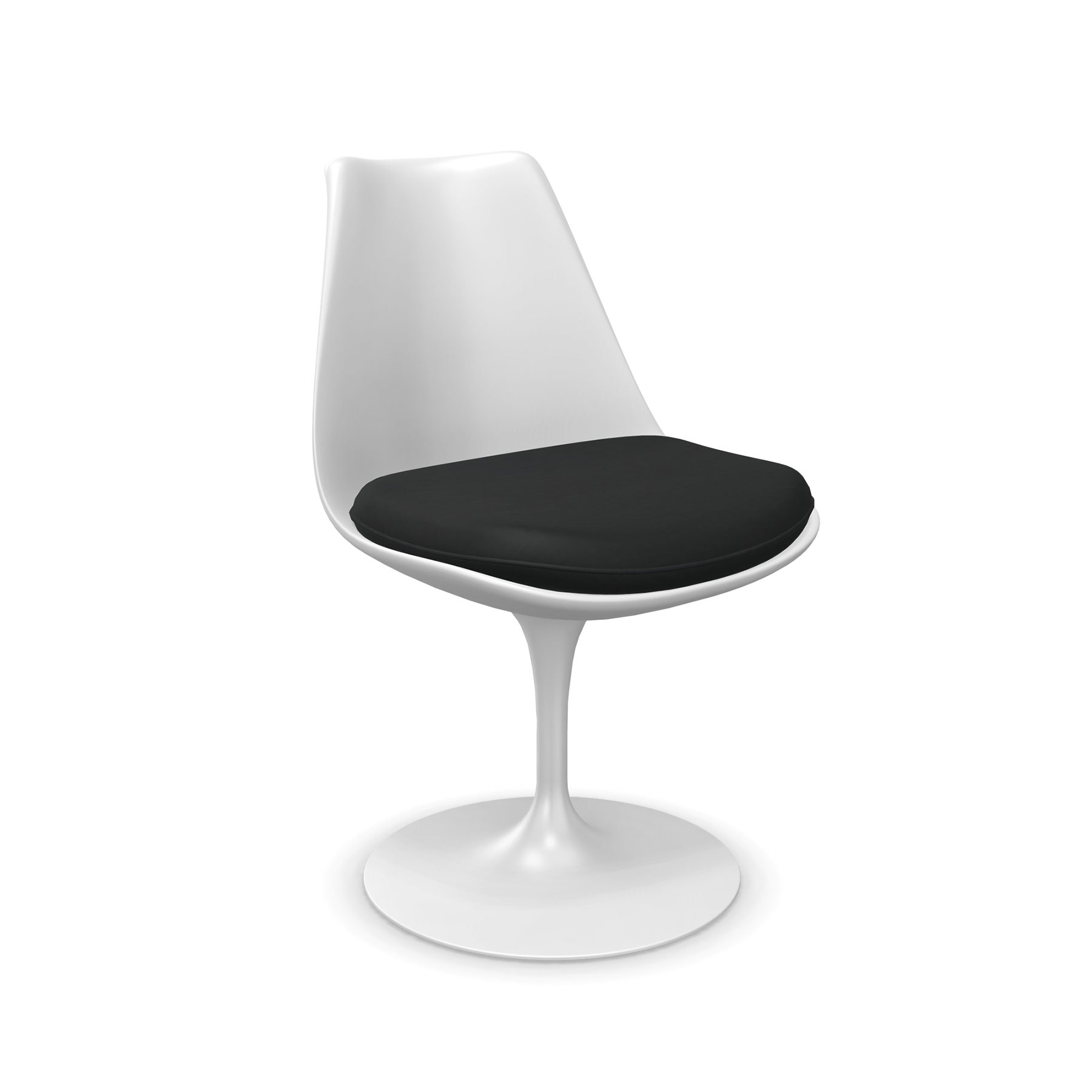 Saarinen Tulip Stuhl in Schwarz und Weiß