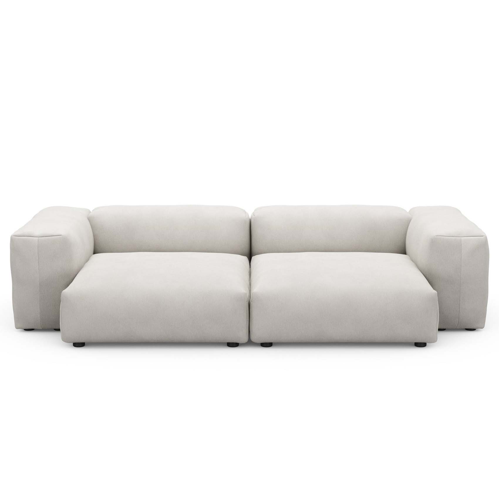 Two Seat Sofa L Canvas Light Grey