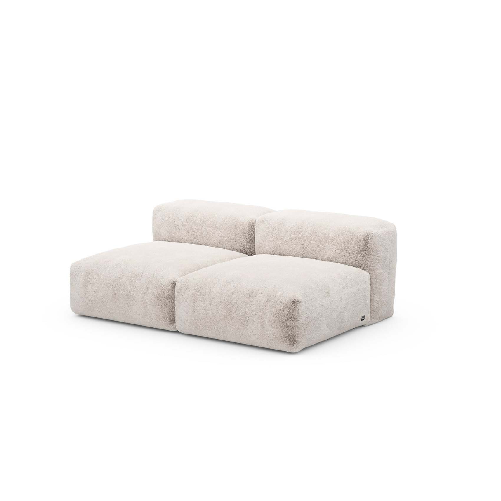 Two Seat Lounge Sofa S Faux Fur Beige